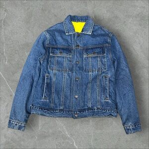 ICECREAM Bumble Reversible Denim Jacket Mens Medium Blue Running Dog Hip Hop